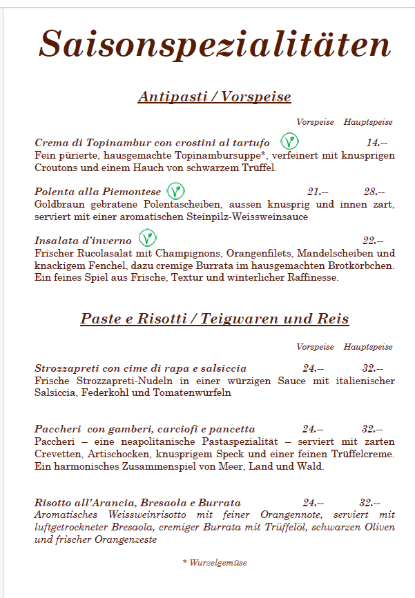 Menu Restaurant Il Faro Herrliberg-1