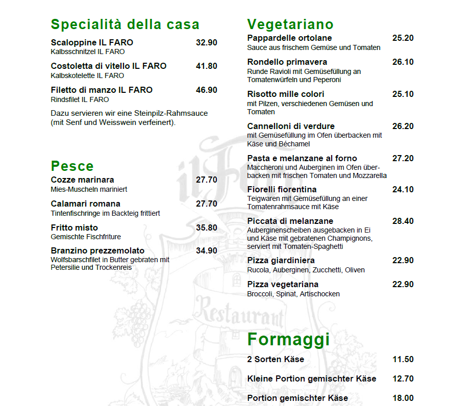 Menu Restaurant Il Faro Herrliberg-3