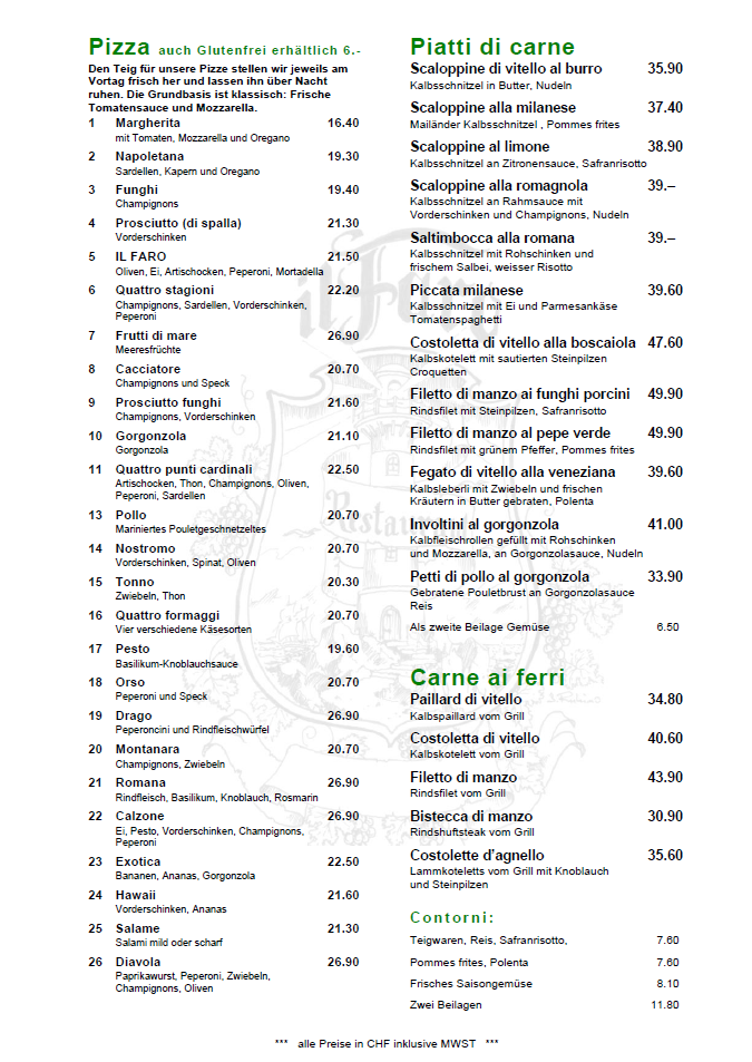 Menu Restaurant Il Faro Herrliberg-4