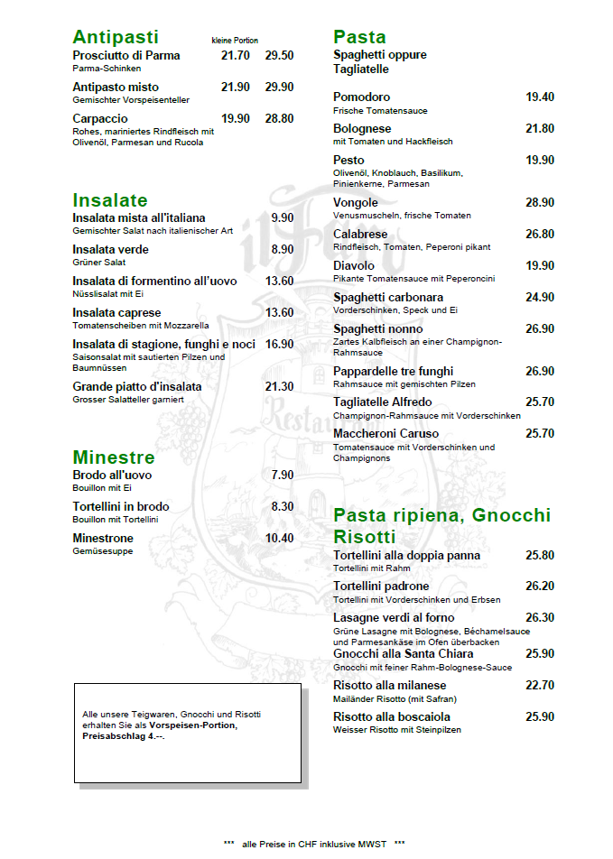 Menu Restaurant Il Faro Herrliberg-5